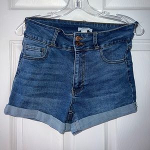 High Rise Demin Shorts